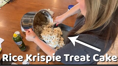 RICE KRISPIE TREAT CAKE || NO BAKING || Kid Approved