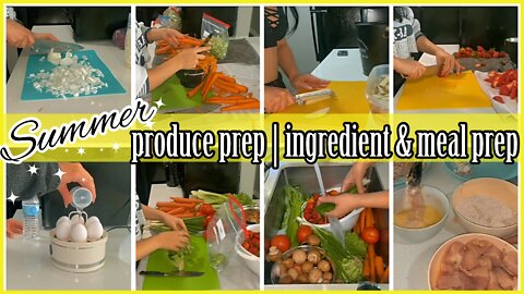 *NEW* SUMMER☀️INGREDIENT & MEAL PREP W/ ME 2022 | PRODUCE PREP & COOK👩🏻‍🍳W/ ME 2022 | ez tingz