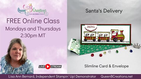 👑 Santa's Delivery Slimline Card & Envelope