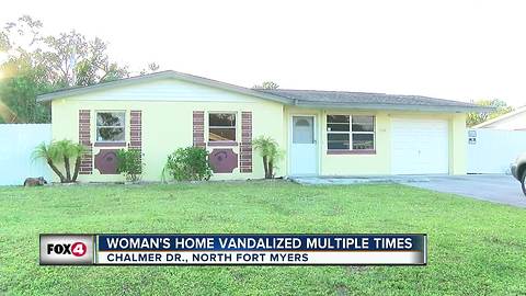 Vandals target woman's North Fort Myers home multiple times
