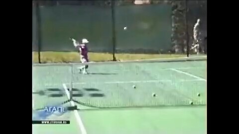 Novak Djokovic Practicing At 6 Years Old