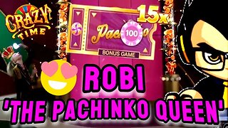 CRAZY TIME - WHEN ROBI 'THE PACHINKO QUEEN' STRIKES! 😍 SOLID WIN! 😊👍