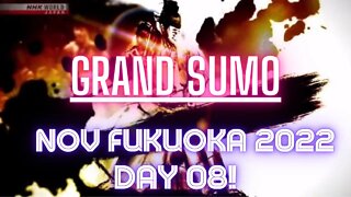 👍 Day 08 Nov 2022 of the Grand Sumo Tournament in Fukuoka Japan with English Commentary | The J-Vlog