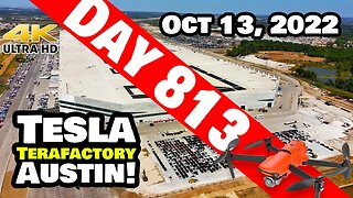 MODEL Ys RAMPING AT GIGA TEXAS! - Tesla Gigafactory Austin 4K Day 813 - 10/13/22 -Tesla Terafactory