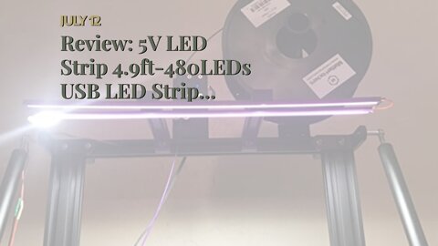 Review: 5V LED Strip 4.9ft-480LEDs USB LED Strip Lights 3000K 1200lm Warm White LED Strip Light...