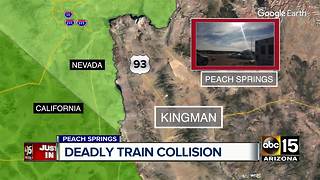 One dead in train collision northeast of Kingman, NTSB investigating