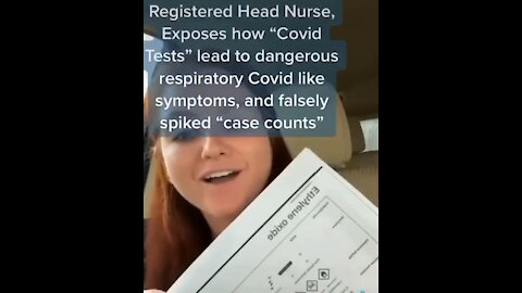 RN SPEAKS OUT ABOUT THE DANGERS OF COVID TESTS (ETHYLENE OXIDE)!