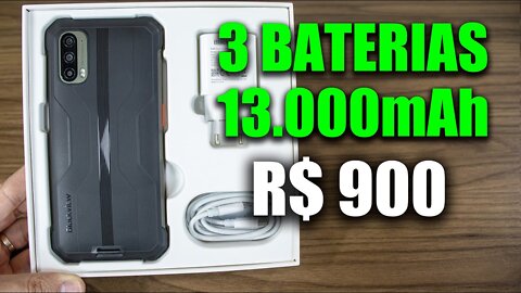 O CELULAR QUE TEM 3 BATERIAS E É ULTRA RESISTENTE POR R$ 900, BlackView BV7100