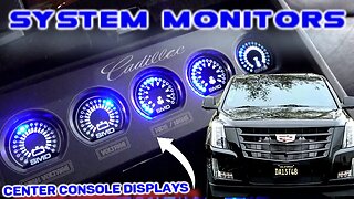 Sound System Monitors - Custom Made Center Console LED Meter Display | Cadillac Escalade