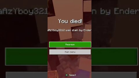 Oh buddy I died in Minecraft ouch