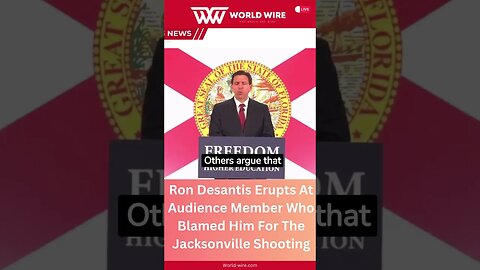 Ron Desantis Erupts At Audience Member Who Blamed Him For The Jacksonville Shooting #shorts