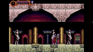 Castlevania: SotN Genesis Level 3 Marble Gallery Corridor Early Demo Using Bizhawk Emulator