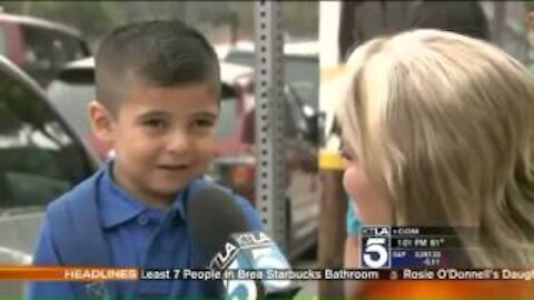 Reporter Makes Kid, 4, Cry Missing His Mom on TV, Courtney Friel Makes Pre K Student Cry -VIDEO