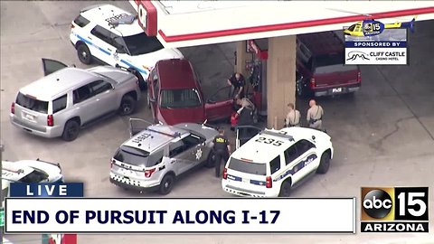 Pursuit suspect taken into custody near I-17 and Thunderbird