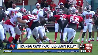 Buccaneers training camp opens with later practice times