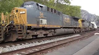 CSX M416 Manifest Mixed Freight Train from Harpers Ferry, West Virginia October 6, 2023