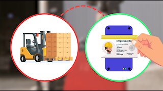 Forklift Driving Enabled with Employee Badge - Track Vehicle Usage - Confirm Safety