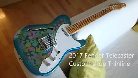 Guitar Demo Fender Telecaster custom shop Thinline Blue Flower