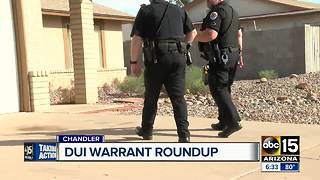 Chandler PD conducting DUI warrant roundups