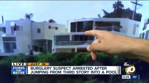 Man in custody after jumping from Del Mar home into pool