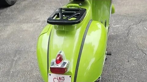 A Vespa sez hello in many languages..Ciao 4 sell