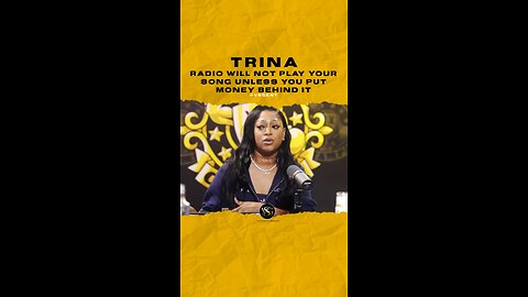 #trina Radio will not play your song unless you put money behind it. 🎥 @drinkchamps