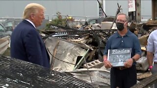 Kenosha business owner declines President Trump photo-op, former owner replaces him