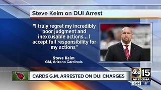 Arizona Cardinals GM Steve Keim arrested for DUI in Chandler