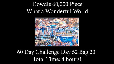 60,000 Piece Challenge What a Wonderful World Jigsaw Puzzle Time Lapse - Day 52 Bag 20!