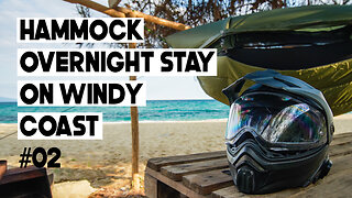 Motorcycle Camping Paradise: Hammock Setup with Ocean View [ASMR]