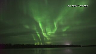 Beautiful display of the northern lights overnight in Finland