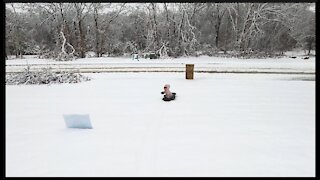 Crazy Odd Snow Storm in Oklahoma ~ Let's Sled