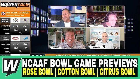Happy Hour CFB Kickoff Show | NCAAF Bowl Game Previews | Rose Bowl | Cotton Bowl | Citrus Bowl