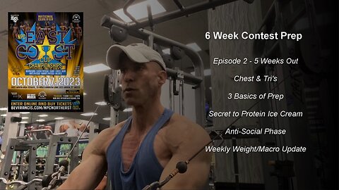 6 WEEK CONTEST PREP | MENS PHYSIQUE | 2023 EAST COAST CUP CHAMPIONSHIPS | 5 WEEKS OUT | EPISODE 2