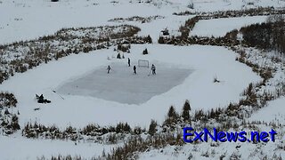 Ice Hockey on Frozen Coldstream field