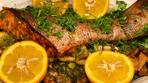 Moroccan Salmon with Chermoula and Roasted Sweet Potatoes: A Flavorful Odyssey