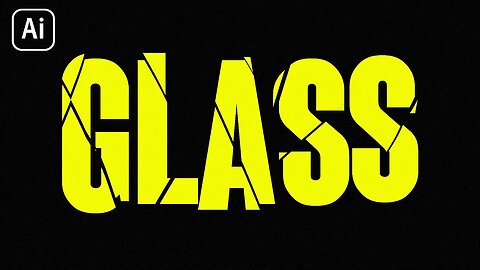 How to Create Broken Glass Text - Adobe Illustrator CC (Text Effect Tutorial)