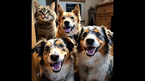 Funny cats and dogs video