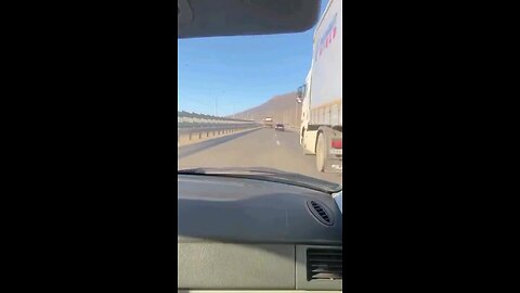 DASHCAM: Speeding, Semi Trucks, & terrible techno not a great combo.