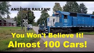 An Unexpected Freight Train & Nearly 100 Cars! #trains #trainvideo | Jason Asselin