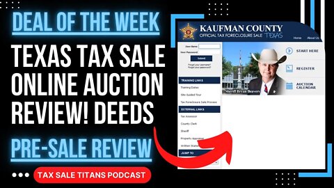 TEXAS ONLINE TAX SALE REVIEW: HOMES, LAND & COMMERCIAL DEEDS!