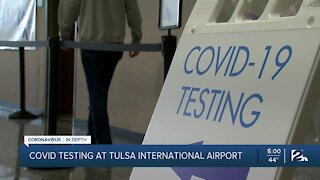 COVID-19 testing at Tulsa International Airport