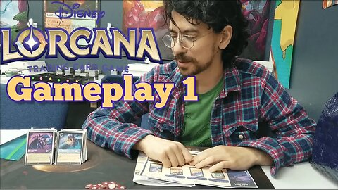 Disney Lorcana Gameplay 1 Purple Yellow vs Blue Gray