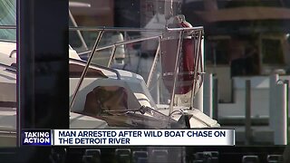 Man arrested after wild boat chase on the Detroit River