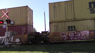 Eastbound CN 148 Intermodal CN 2225 & CN 5643 Locomotives In Ontario