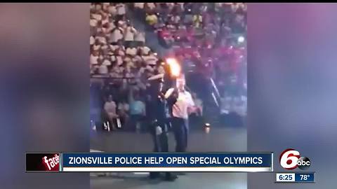 Zionsville police help open Indiana Special Olympics