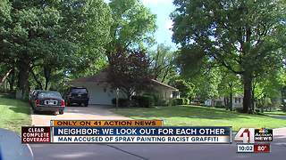 Man arrested for spray-painting racist graffiti