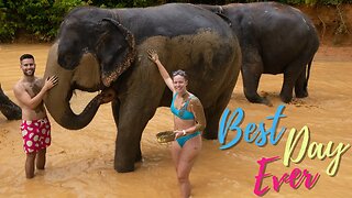 Full Day at Thailand's BEST Elephant Sanctuary / IT GOT MUDDY