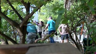 Volunteers with veterans' organization improve Delray Beach children's garden