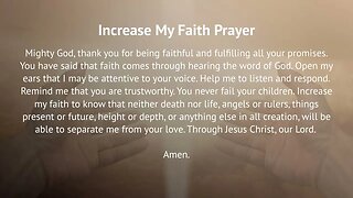 Increase My Faith Prayer (Prayer for Faith and Guidance)